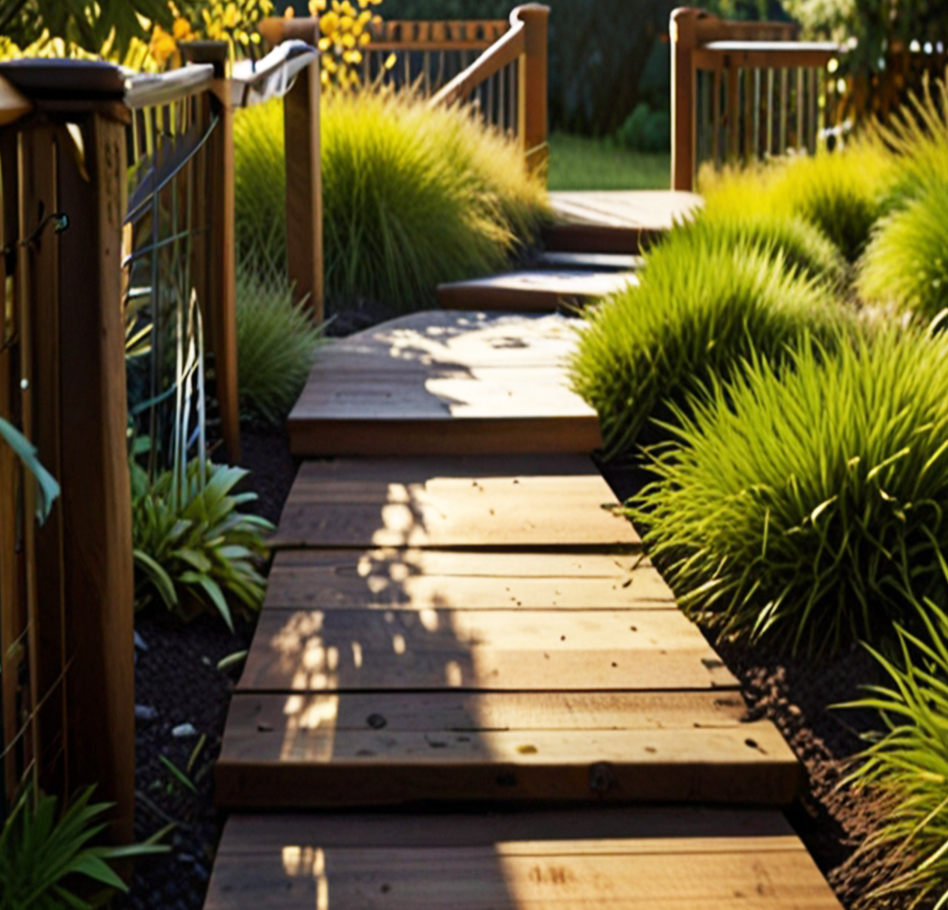 outdoor deck path