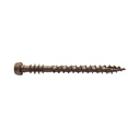 Color Match Composite Deck Screws with Cap Head, Ribs, and Twister Thread for Secure Decking