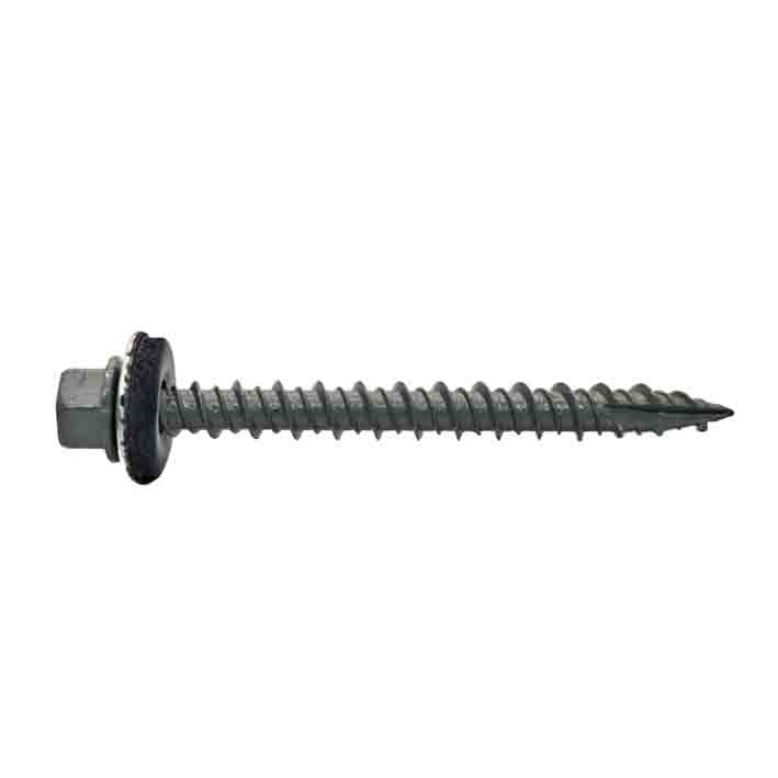 Hex Head Roofing Screw with Bonded Washer and Sharp Point