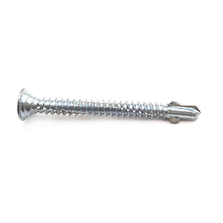 MS Countersunk Head Wing Tek Screw with V-Cutting Thread and Drill Point